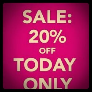 1/7/2019 20% off today only